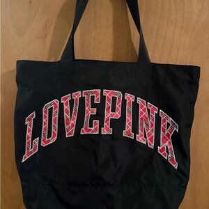 PINK Victoria's Secret Black and Red Tote Bag